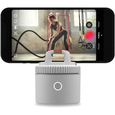 PIVO Pod Lite Auto Face Tracking Phone Holder, 360 deg. Rotation, Handsfree Video Recording - White PV-P1L04